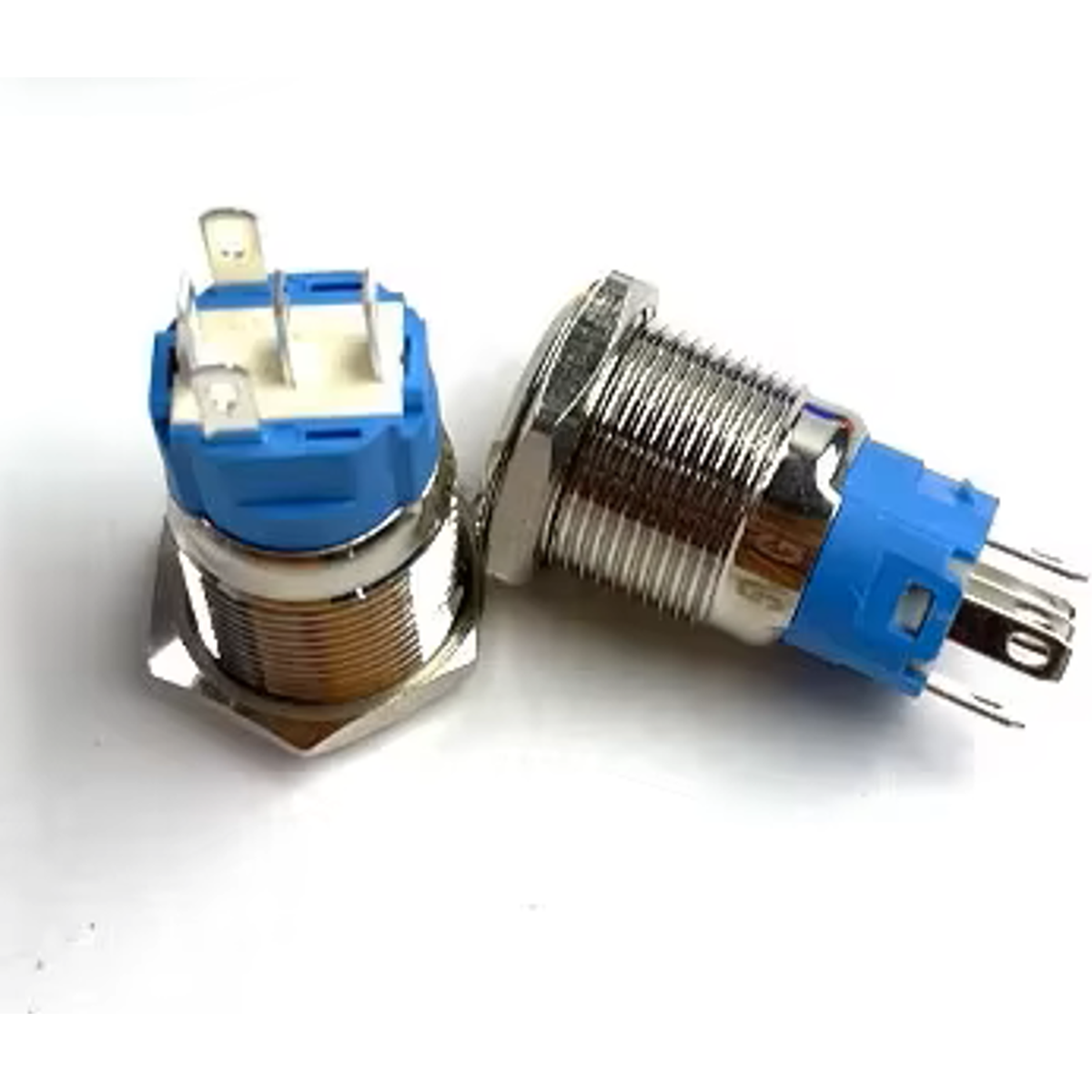 Boton metalico 16 mm iluminado 12-30 V con socket